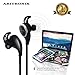 Bluetooth Headphones, Earbuds Wireless Sport Earphones, V4.1 Stereo Running Sweat Proof Headset with Noise Cancelling, APT-X/Mic For All Bluetooth Enabled Devices. ARITRONIX Qy8 Bluetooth, Black.