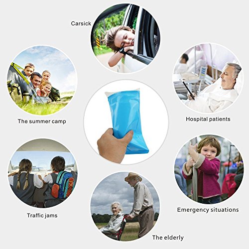 kecho Disposable Urine Bags Camping Pee Bags for Travel Urinal Mini Toilet Super Absorbent Traffic Jam for Men Children Pregnant Woman, 8 Pcs Urine Bags and 5 Pcs Female Portable Urination Device