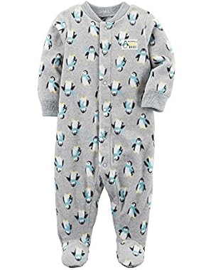Baby Boys' Penguin Snap Up Fleece Sleep And Play