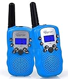 Upgrow Kids Walkie Talkies 22 Channel 0.5W FRS/GMRS Two Way Radios Long Range Handheld Walkie Talky with LED Flashlight for Children (Blue)
