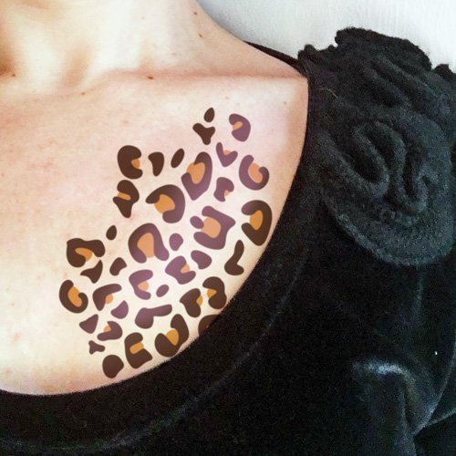 Leopard print style tattoo fashionable