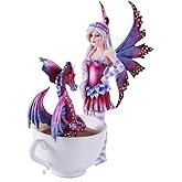 Pacific Giftware Amy Brown Get Out of My Tub Cup Fairy Dragon Fantasy Art Figurine Collectible 6.25 inch