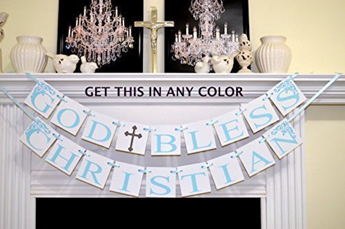 Amazon Com Baptism Banner God Bless Your Child Banner