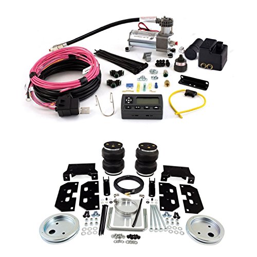 Air Lift 57295/72000 Rear Set of Load Lifter 5000 Series Air Springs w/Wireless AIR Dual Path On-Board Air Compressor System Bundle for Dodge 2500/3500