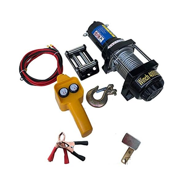 XZZ Elektrische Seilwinde Winde, SUV Winch Kit Mit Fernbedienung Und Drahtseil Für UTV ATV, Anhänger Und LKW (3000LBS…