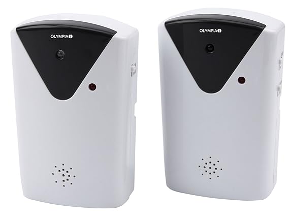 Olympia IR 200 Infrarot-Lichtschranke (mit Alarm, Ladenglocke - 100 dB Alarmanlage - Durchgangsmelder, Zutrittsmelder mit Lad