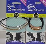 Goody Double Wear Head Wrap and Ponytailed Duo ! (Black) Pack of 2