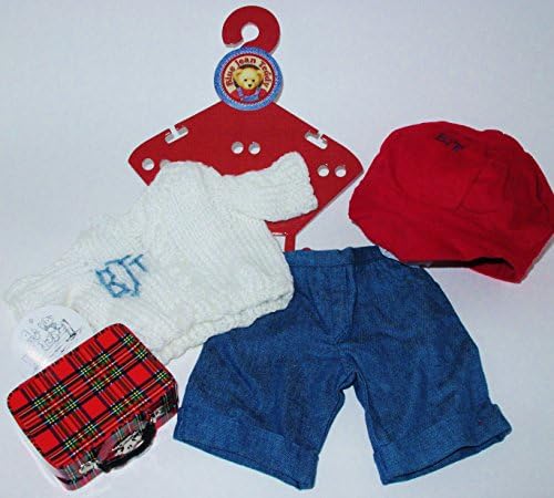 Blue Jean Teddy "SCHOOL" Outfit for 13"-14" Stuffed Animals and Dolls WITH LUNCH BOX