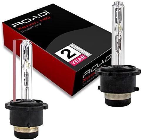 Roadi HID Xenon Replacement Bulbs - D2S - D2C - D2R - 6000K - Bright White(1 Pair) - 2 Year Warranty