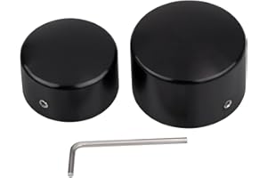 BID4ZE Aluminum Rear Axle Nut Caps Cover For Harley Softail FXST Slim FLS & Dyna FXD models 2008-2017, Black