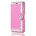 Elaco Women Iphone Case For iPhone 6/6s 4.7 inch /For iPhone 6 Plus 5.5inch/ iPhone 7 4.7inch/iPhone 7 Plus 5.5inch Wallet Card Magnetic Case Cover (Hot Pink, iPhone 6/6s 4.7inch)