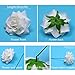PARTY JOY Artificial Silk Rose Flower Heads Fabric Floral DIY For Wedding Home Flower Wall Decor,Pack of 10 (Milk white)