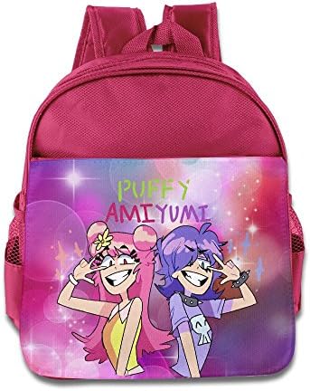 Kids Hi Hi Puffy AmiYumi School Backpack Fashion Baby Boys Girls School Bags Pink