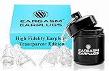 Eargasm High Fidelity Earplugs for Concerts Musicians Motorcycles Noise Sensitivity Conditions and More - Transparent Edition