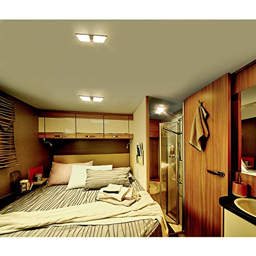 BlueFire 4 Pack Upgraded Super Bright DC 12V Led RV Ceiling Double Dome