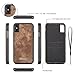 iPhone X Case Wallet KONKY Caseme iPhone Xs Wallet Case, iPhone X Case Magnetic Detachable Removable Phone Cover Pouch Folio Durable Leather Purse Flip Card Pockets Holder Bag Smooth Zipper - Brown