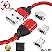 QC 3.0 Fast USB Magnetic Charging Cable USB Charger Cord with LED Lighting/Micro USB Type C for Android Phone, 3 in 1 Adapters Quick Charge Nylon