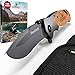 BearCraft Folding Knife in Carbon Design Inclusive **Free eBook** | Outdoor Survival Pocket-Knife | One-Hand Rescue Knife with Glass Breaker and Belt Cutter