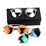 CMK Trendy Kids- Childrens UV400 Polarized Vintage Cateye Aviator Sunglasses For Girls, Boys and Toddlers