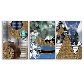 Abstract Geometry Home Artwork for Living Room Bedroom...