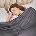 ZonLi Weighted Blanket 15 lbs(48''x72'', Twin Size, Grey), Weighted Blanket for Adults, with Glass Beads