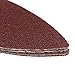 CNBTR Finger Sandpaper Sheets 60/80/120/180/240# 50mm Length Brown Aluminium Oxide Abrasive Pack of 100