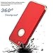 Hovisi 3 in 1 Anti-Scratch Anti-Fingerprint Shockproof Electroplate Frame with Non Slip Coated Case for iPhone 7 (red)