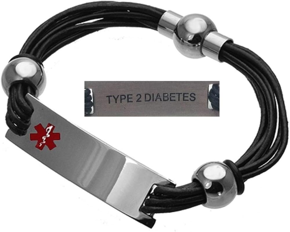 Type 2 Diabetes Medical Alert 316L Stainless Steel and