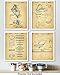 Pizza Patent Wall Art Prints - set of Four (8x10) Unframed - wall art decor for pizza lovers