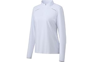 BANTREK Women's Quarter Zip Pullover Lightweight Long Sleeve Golf Shirts Mock Neck 1/4 Zip Athletic Top Gym Running Workout