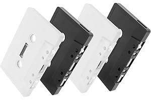 VERDANVERSE 4pcs Vintage Blank Audio Cassette Tape for DIY Crafting and Wall Decor Retro Black White Cassette