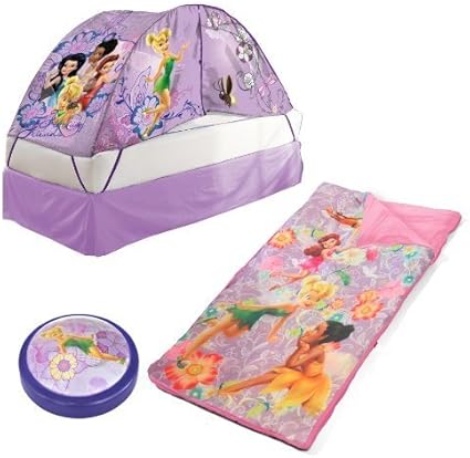 Amazon Com Disney Tinkerbell And Fairies Bed Tent With Push Light Toys Games