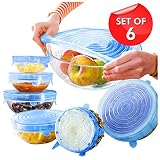 ORBLUE Silicone Stretch Lids, 6-Pack of Various Sizes