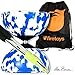 Mr B Medium Harlequin Diabolo (Blu/W) with Aluminium Hand Sticks (incl string) & FT Bag