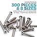 304 Stainless Steel Phillips Flat Head Screw 300 Pcs