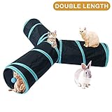 3 Way Cat Tunnel Tubes Crinkle Collapsible Pet Play Toy Tunnel with Fun Ball for Cat, Puppy, Kitty, Kitten, Rabbit