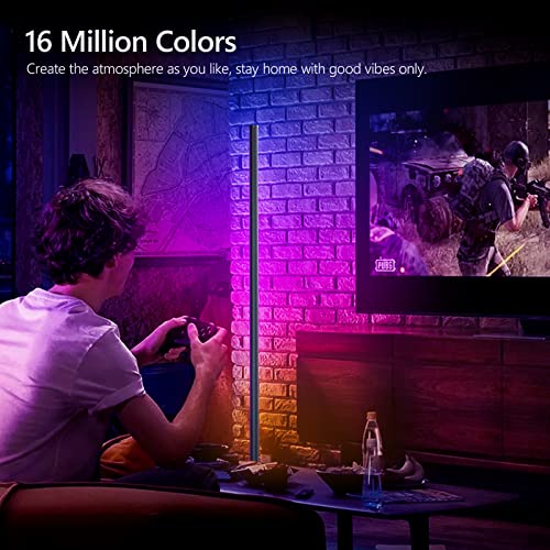 LED RGB Corner Floor Lamp: Bedee 16 Million Color Changing Floor Lamps with Remote,Smart App Control with DIY Music Sync Mode, Floor Lamp Light for Entertainment,TV and Living Room Bedrooms Decoration