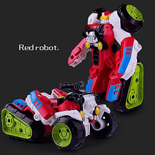 Robot Car Toy 2 in 1 Deformation Car for Kids Boys Playing Christmas Birthday Gifts Baby Toys ATV Robot Children New Creative Manual Deformation Robot Cartoon One-Step Variant Car Model