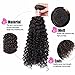 Beauty Forever Hair Unprocessed Brazilian Virgin Curly Hair Weave 3 Bundles with 1piece Free Part Lace Closure 100% Human Hair Extensions Natural Color (22 24 26 +20closure)