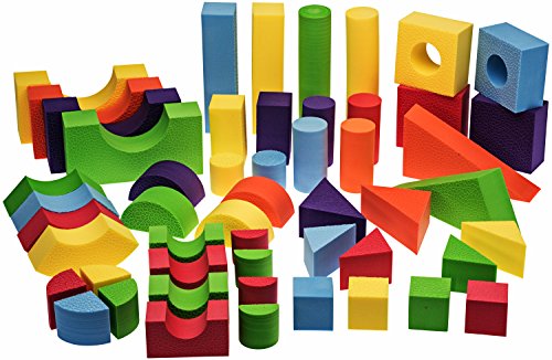 Dragon Too Foam Blocks and Stacking Blocks -Non Toxic- 150 Pcs Creative and Educational- with Reusable Zippered Bag - Thumbnail 2
