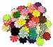 RayLineDo® 100PCS Assorted Color Small Flower Patch Stickers Embroidery Badge Iron On Applique Patch for Bags Jackets Tablecloth Bedsheets