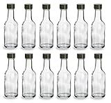 Nakpunar 12 pcs 50 ml Glass Liquor Bottles with