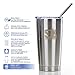 SASQUATCH 20 oz stainless steel tumbler with lid & 2 straws (curved+straight)+cleaning brush - double wall vacuum insulated, BPA-free open/close switch lid - for travel & indoor, hot & cold drinks