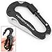 2 Pack - 5-in-1 Multitool Carabiners Knife with Bottle Opener, Screwdrivers and locking carabiner perfect for Zombie Survival Kit