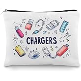 Sisadodo Chargers Organizer Travel Bag for Women Men Charging Cable Bag with Zipper Electronics Storage Bags Cord Plug Phone Earbud U Disk Storage Bags Organizer Toiletry Travel Cosmetic MakeupBag