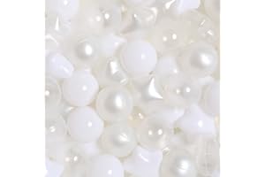 TRENDPLAY Star Ball Pit Balls for Toddlers -50 100 200 Count Star Balls Different Shapes, Non-Toxic Plastic Balls for Safe Play, Boys Girls Festival Party Decoration