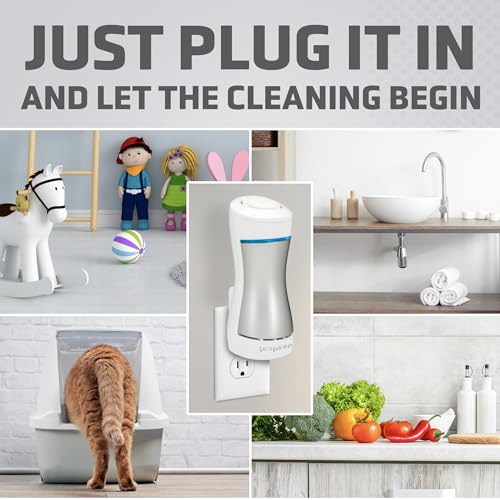 GermGuardian GG1000 Pluggable UV-C Sanitizer and Deodorizer, Kills Germs, Freshens Air and Reduces Odors from Pets, Smoke, Mold, Cooking and Laundry, 2-Pack