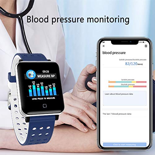 Insaneness Smart Bracelet-Heart Rate Monitor,Blood Pressure Fitness Tracker IP67 Waterproof Smart Pedometer for Kids, Women and Men (Sliver)