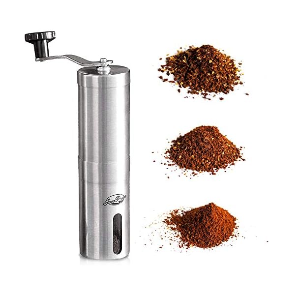 JavaPresse Manual Coffee Bean Grinder with Adjustable Settings