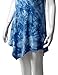 TWINTH Printed Tunic Plus Size Tie Dye Short Sleeve Handkerchief Hem Loose Fit Top Blue XL